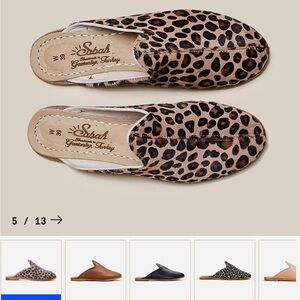 Sabah Women's Brown Leopard Mules
